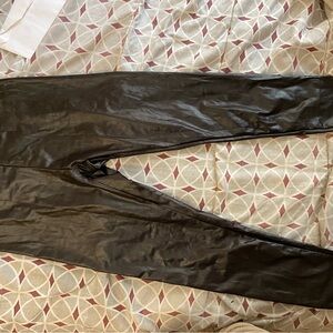 Black Faux Leather Leggings